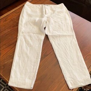 Banana Republic White linen pants